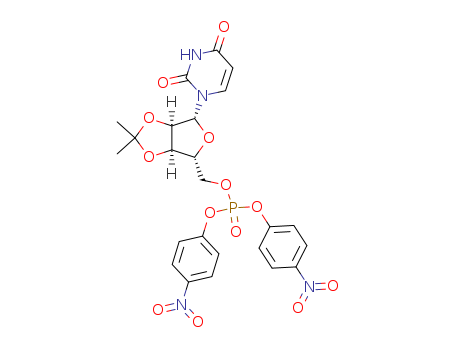 Molecular Structure of 123103-75-3 (5'-Uridylic acid, 2',3'-O-(1-methylethylidene)-, bis(4-nitrophenyl) ester)