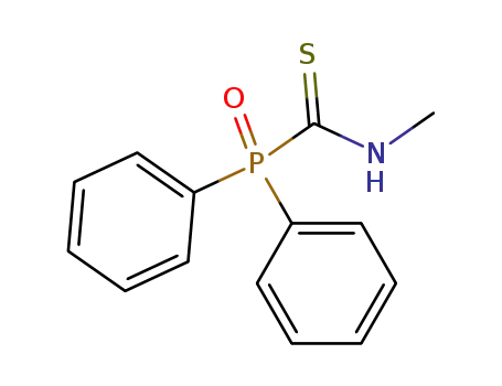 Molecular Structure of 14633-82-0 (Phosphinecarbothioamide, N-methyl-1,1-diphenyl-, 1-oxide)