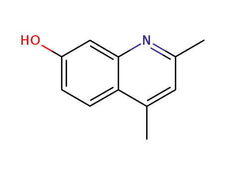 Molecular Structure of 72365-58-3 (7-Quinolinol, 2,4-dimethyl-)