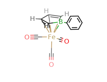 Molecular Structure of 103652-93-3 (tricarbonyl(η5-1-phenylborole)iron)