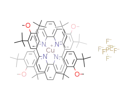 [Cu(2,9-bis(3,5-di-tert-butyl-4-methoxyphenyl)[1,10]phenanthroline)2]PF<sub>6</sub>