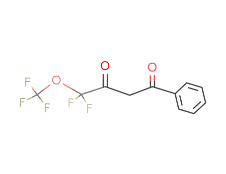 Molecular Structure of 61206-61-9 (1,3-Butanedione, 4,4-difluoro-1-phenyl-4-(trifluoromethoxy)-)