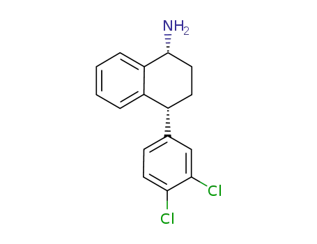 Molecular Structure of 755752-66-0 (1-Naphthalenamine, 4-(3,4-dichlorophenyl)-1,2,3,4-tetrahydro-,
(1R,4R)-)
