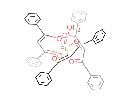 Molecular Structure of 12121-06-1 (tris(1,3-diphenyl-1,3-propanedionato)aquoeuropium(III))