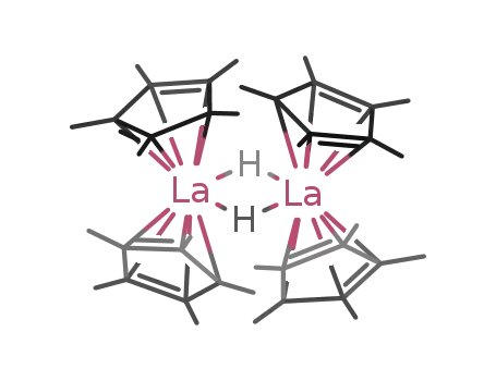 Molecular Structure of 98720-39-9 ([La(η5-C5(CH3)5)H]2)