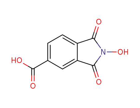 Molecular Structure of 110167-77-6 (1H-Isoindole-5-carboxylic acid, 2,3-dihydro-2-hydroxy-1,3-dioxo-)