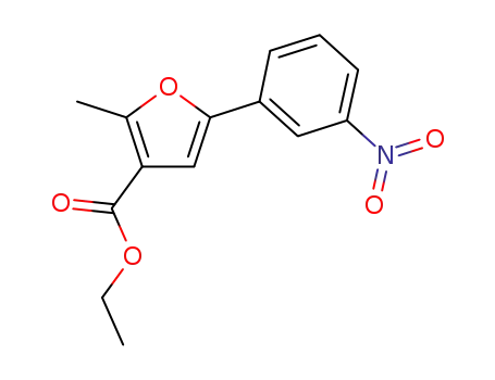 Molecular Structure of 175276-71-8 (ETHYL 2-METHYL-5-(3-NITROPHENYL)-3-FUROATE)