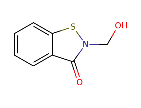 Molecular Structure of 7035-94-1 (2-(hydroxymethyl)-1,2-benzothiazol-3(2H)-one)