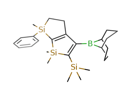 Molecular Structure of 1236226-37-1 (4-(9-borabicyclo[3.3.1]non-9-yl)-1,6,6-trimethyl-1-phenyl-5-(trimethylsilyl)-1H,2H,3H,6H-1,6-disilapentalene)