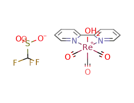 Molecular Structure of 537030-00-5 (fac-[Re(CO)<sub>3</sub>(2, 2′-bipyridine)(H<sub>2</sub>O)](CF<sub>3</sub>SO<sub>3</sub>))