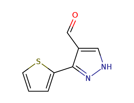 1H-Pyrazole-4-carboxaldehyde, 3-(2-thienyl)-(26033-27-2)