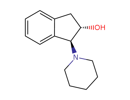 Molecular Structure of 1160852-43-6 ((1S,2S)-1-(piperidin-1-yl)-2,3-dihydro-1H-inden-2-ol)