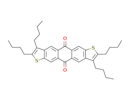 Molecular Structure of 1345541-47-0 (2,3,7,8-tetrabutylanthradithiophene-5,11-dione)