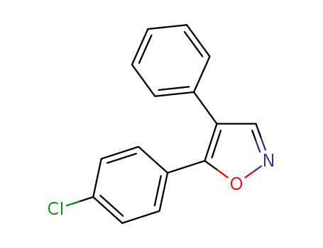 Molecular Structure of 116485-62-2 (Isoxazole, 5-(4-chlorophenyl)-4-phenyl-)