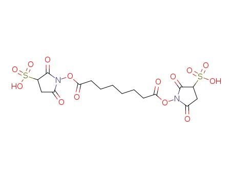 82436-77-9,Bis(sulfosuccinimidyl)suberate,bis succinylsuberate BS(3);bis(sulfosuccinimidyl)suberate;BS(3) cpd;BSSIS;disulfosuccinimidyl suberate;octanedioic acid, 1,8-bis(2,5-dioxo-3-sulfo-1-pyrrolidinyl) ester