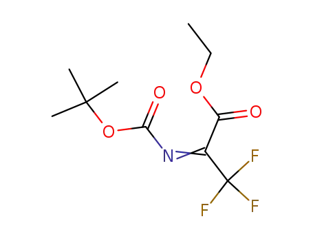 Molecular Structure of 126535-90-8 (ETHYL 2-[TERT-BUTOXYCARBONYLIMINO]-3,3,3-TRIFLUORO-PROPIONATE)