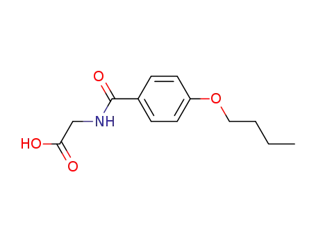 Molecular Structure of 51220-55-4 ((4-BUTOXY-BENZOYLAMINO)-ACETIC ACID)