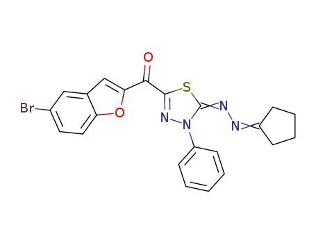 5-[(5-bromo-1-benzofuran-2-yl)carbonyl]-3-phenyl-1,3,4-thiadiazol-2(3H)-one cyclopentylidenehydrazone