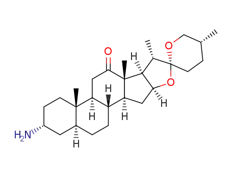 Molecular Structure of 1432631-48-5 ((25R)-3α-amino-5α-spirostan-12-one)