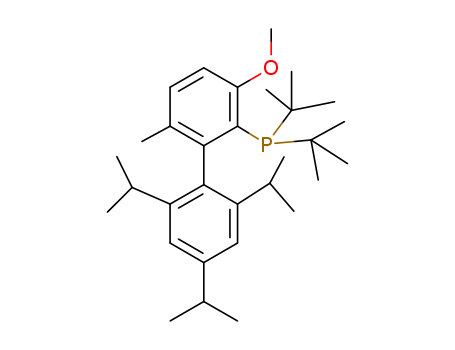 1262046-34-3,Rockphos,2-(Di-t-butylphosphino)-3-methoxy-6-methyl-2',4',6'-tri-i-propyl-1,1'-biphenyl;di-tert-butyl(2',4′,6′-triisopropyl-3-methoxy-6-methyl-[1,1′-biphenyl]-2-yl)phosphine;Di-tert-butyl(2',4',6'-triisopropyl-3-methoxy-6-methyl-[1,1'-biphenyl]-2-yl)phosphine;2-Di(tert-butyl)phosphino-2',4',6'-triisopropyl-3-methoxy-6-methylbiphenyl;2-(DI-T-BUTYLPHOSPHINO)-3-METHOXY-6-METHYL-2'-4'-6'-TRI-I-PROPYL-1,1'-BIPHENYL;2-(3-METHOXYPHENYL)PROPAN-2-AMINE;