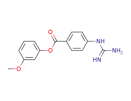 Benzoic acid, 4-[(aminoiminomethyl)amino]-, 3-methoxyphenyl ester