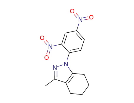 Molecular Structure of 15419-64-4 (1H-Indazole, 1-(2,4-dinitrophenyl)-4,5,6,7-tetrahydro-3-methyl-)