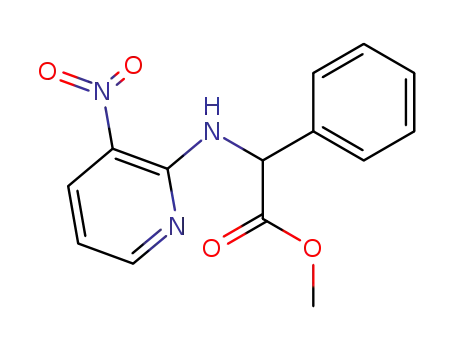 Molecular Structure of 146294-96-4 (methyl N-(3-nitro-2-pyridyl)-α-phenylglycinate)