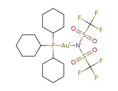 Molecular Structure of 1160111-28-3 ([(Cy<sub>3</sub>P)Au]N(trifluoromethylsulfonyl)<sub>2</sub>)