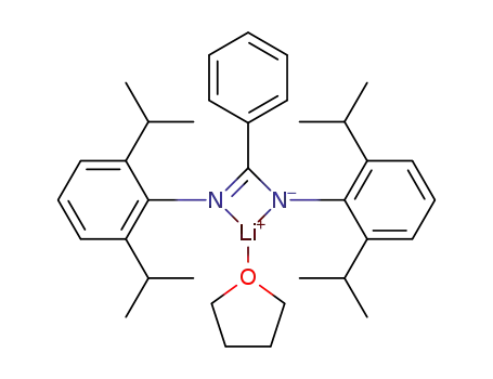 Molecular Structure of 1512828-35-1 ([PhC(NC<sub>6</sub>H<sub>4</sub><sup>i</sup>Pr<sub>2</sub>-2,6)<sub>2</sub>]Li(THF))