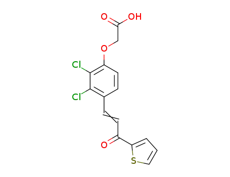 Molecular Structure of 80672-97-5 (2-[2,3-dichloro-4-[(E)-3-oxo-3-thiophen-2-yl-prop-1-enyl]phenoxy]aceti c acid)