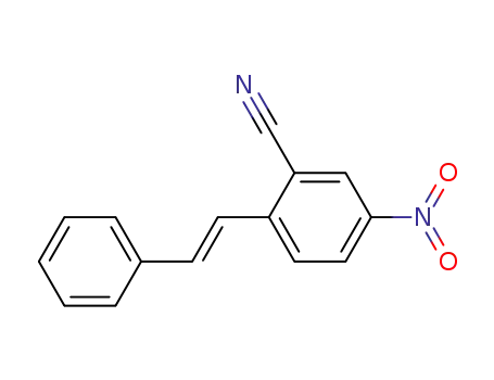 Molecular Structure of 61599-49-3 (Benzonitrile, 5-nitro-2-(2-phenylethenyl)-, (E)-)
