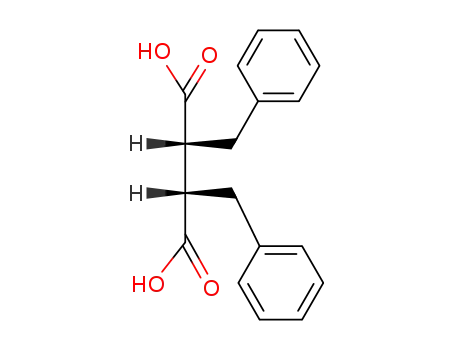 Molecular Structure of 119516-57-3 (Butanedioic acid, 2,3-bis(phenylmethyl)-, (2R,3S)-rel-)