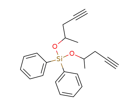 Molecular Structure of 125055-97-2 (Bis-(1-methyl-but-3-ynyloxy)-diphenyl-silane)