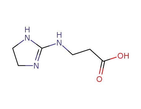 Molecular Structure of 65658-71-1 (N-(4,5-dihydro-1H-imidazol-2-yl)-beta-alanine)