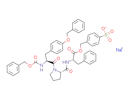L-Phenylalanine,
N-[1-[N-[(phenylmethoxy)carbonyl]-O-(phenylmethyl)-L-tyrosyl]-L-prolyl]-,
(4-sulfophenyl)methyl ester, monosodium salt