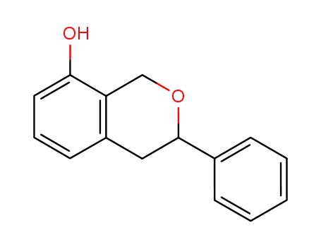 Molecular Structure of 74794-57-3 (1H-2-Benzopyran-8-ol,3,4-dihydro-3-phenyl-(9CI))