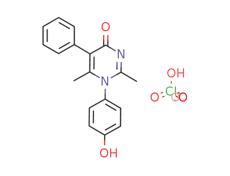 Molecular Structure of 122664-34-0 (perchlorate 2,6-dimethyl-5-phenyl-1-(4'-hydroxyphenyl)-4-oxopyrimidinium)