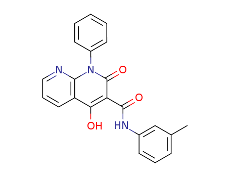1,2-DIHYDRO-4-HYDROXY-N-(3-METHYLPHENYL)-2-OXO-1-PHENYL-1,8-NAPHTHYRID INE-3-CARBOXAMIDECAS