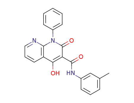 Molecular Structure of 138304-95-7 (1,2-Dihydro-4-hydroxy-N-(3-methylphenyl)-2-oxo-1-phenyl-1,8-naphthyrid ine-3-carboxamide)