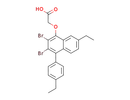 Acetic acid, [[2,3-dibromo-7-ethyl-4-(4-ethylphenyl)-1-naphthalenyl]oxy]-