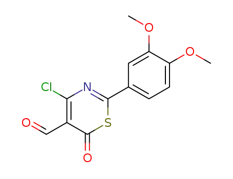 6H-1,3-Thiazine-5-carboxaldehyde,
4-chloro-2-(3,4-dimethoxyphenyl)-6-oxo-