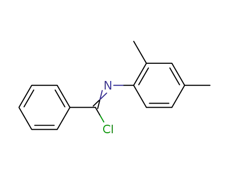 Molecular Structure of 60065-94-3 (Benzenecarboximidoyl chloride, N-(2,4-dimethylphenyl)-)