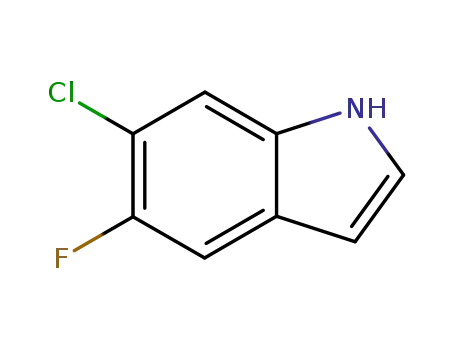 Molecular Structure of 122509-72-2 (6-Chloro-5-fluoroindole)