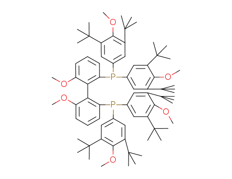 Molecular Structure of 910134-30-4 ((S)-(+)-2,2'-Bis[di(3,5-di-t-butyl-4-methoxyphenyl)phosphino]-6,6'-dimethoxy-1,1'-biphenyl,min.97%)