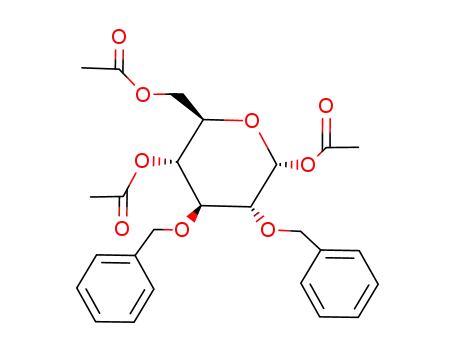 Molecular Structure of 18933-72-7 (1,4,6-TRI-O-ACETYL-2,3-DI-O-BENZYL-ALPHA-D-GLUCOPYRANOSE)