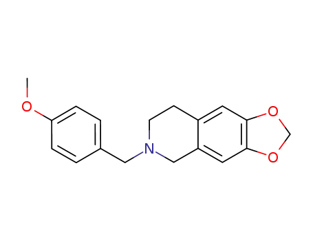 Molecular Structure of 107602-51-7 (1,3-Dioxolo[4,5-g]isoquinoline,5,6,7,8-tetrahydro-6-[(4-methoxyphenyl)methyl]-)