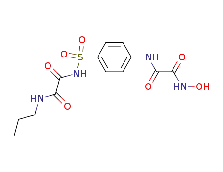 Molecular Structure of 81717-47-7 (Ethanediamide,N-[[4-[[(hydroxyamino)oxoacetyl]amino]phenyl]sulfonyl]-N'-propyl- (9CI))