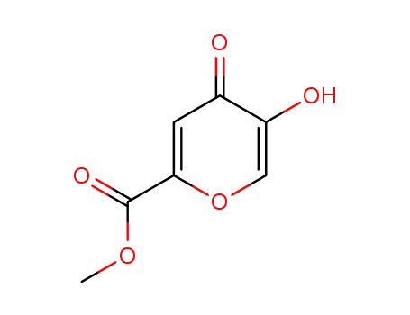 Molecular Structure of 49652-51-9 (5-Hydroxy-4-oxo-4H-pyran-2-carboxylic acid methyl ester)