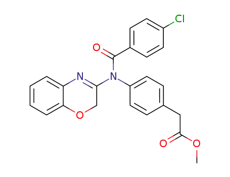 Molecular Structure of 109227-03-4 (methyl (4-{2H-1,4-benzoxazin-3-yl[(4-chlorophenyl)carbonyl]amino}phenyl)acetate)