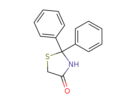 Molecular Structure of 105855-53-6 (4-Thiazolidinone, 2,2-diphenyl-)